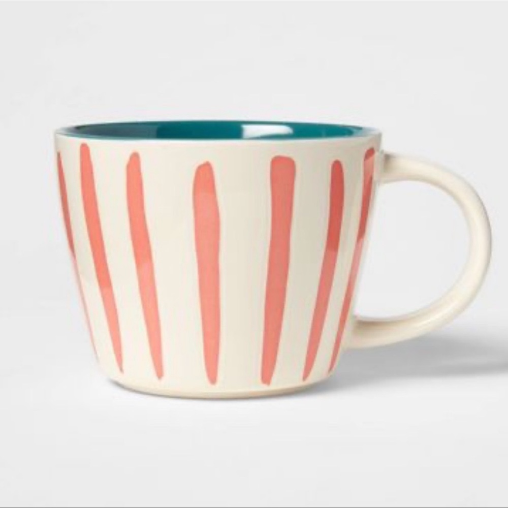 4!!!! OPALHOUSE NEW stoneware stripe mugs 16oz
